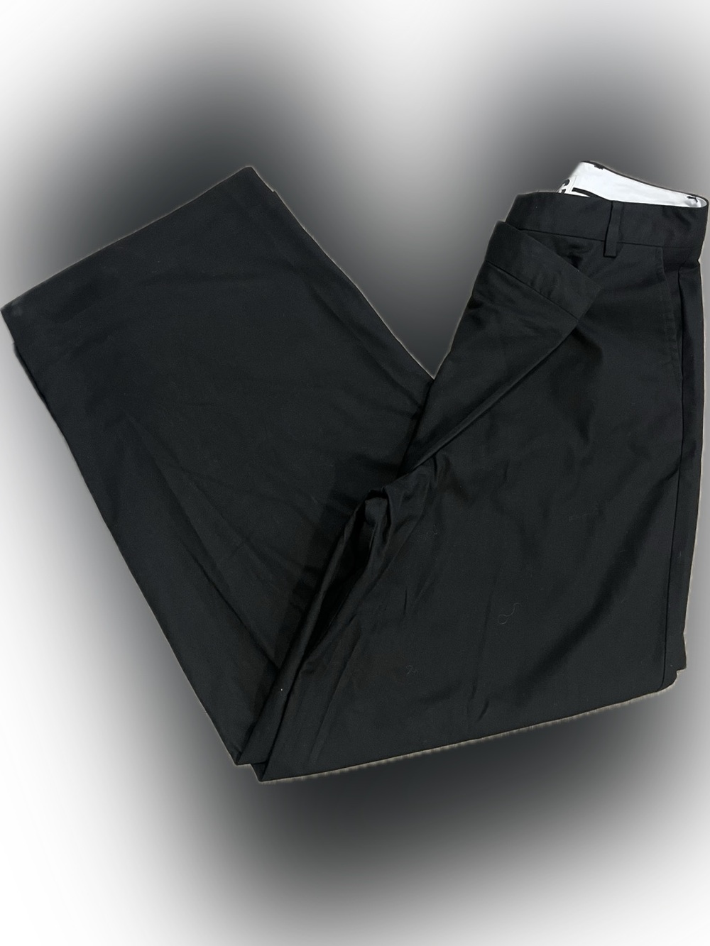 KBB by Kahlana Black Asymmetrical Crossover Wide Leg Pants 4 NWOT